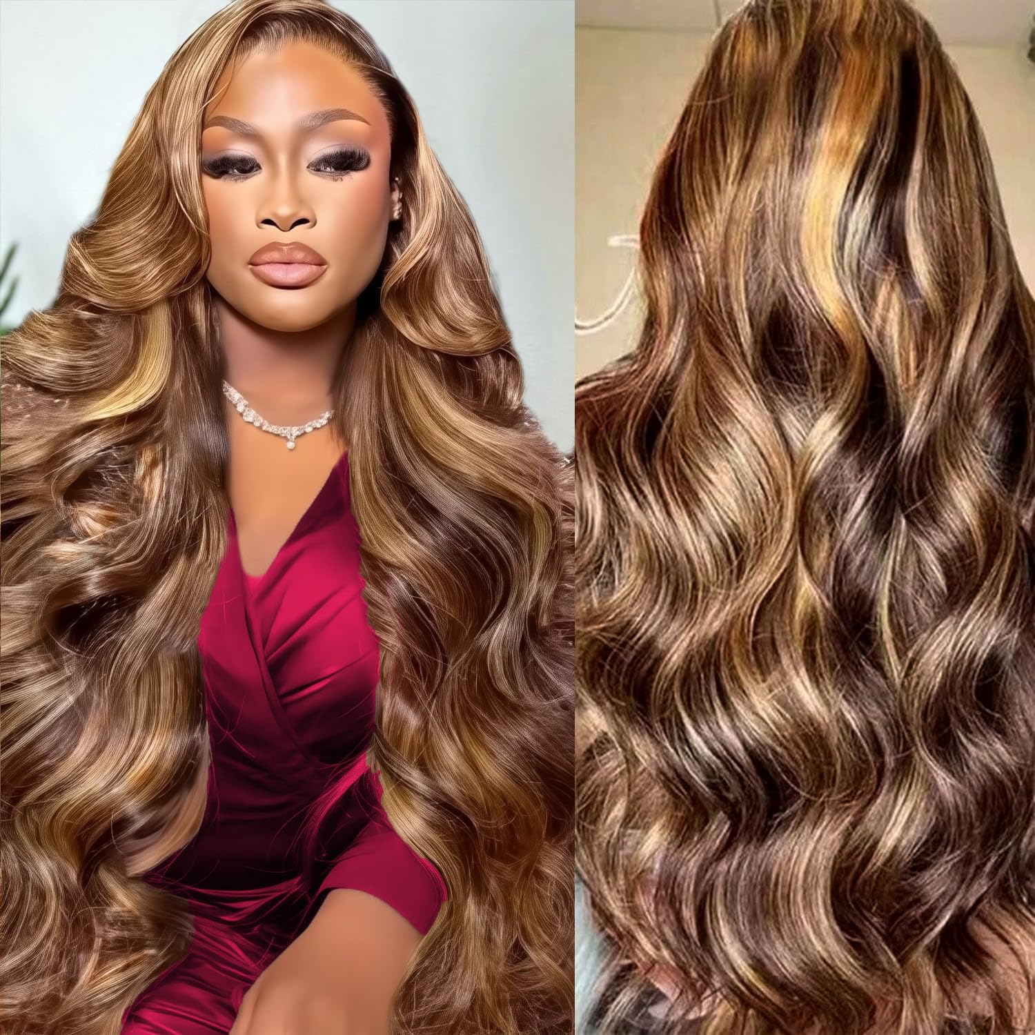 Lace Front Wig - HD Highlight 46 İnç 13x4 Body