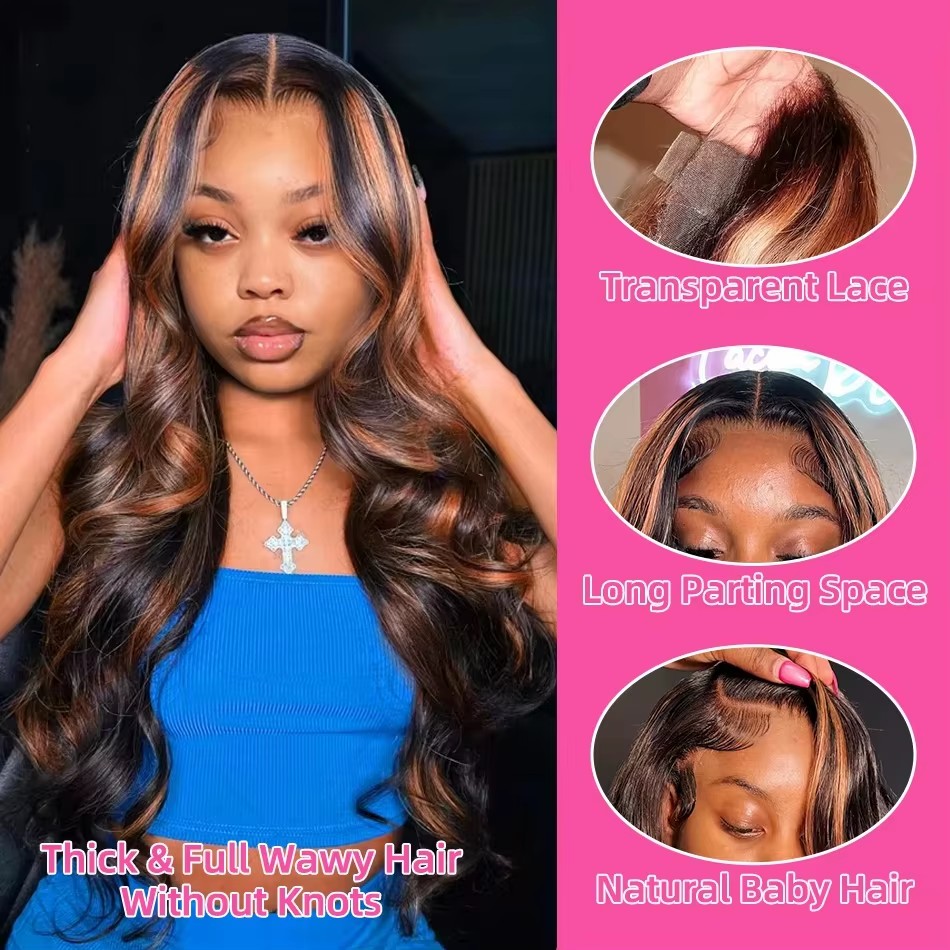 Lace Front Wig - Ombre 13x4 Dantel Ön Peruklar Gerçek