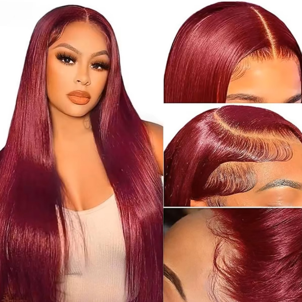 99J Bordo İpeksi Düz Gerçek Sa - Lace Front Wig incelemesi ve fiyatı