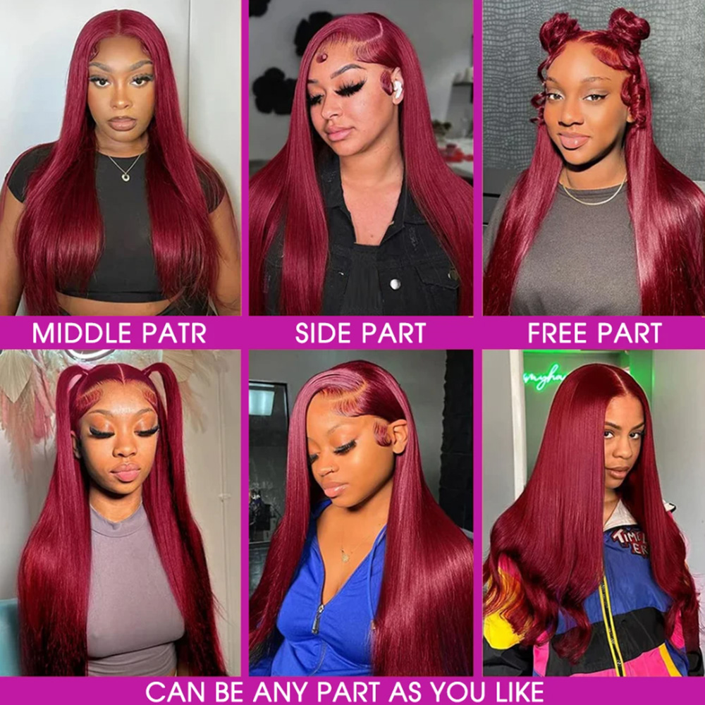 99J Bordo İpeksi Düz Gerçek Sa - Lace Front Wig incelemesi ve fiyatı