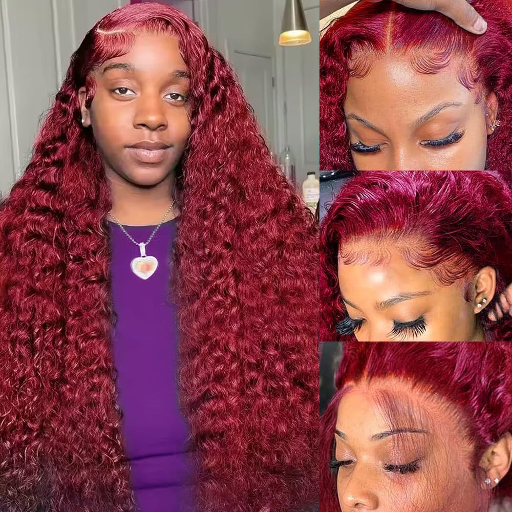 200 Yoğunluklu Bordo Derin Dal - Lace Front Wig incelemesi ve fiyatı