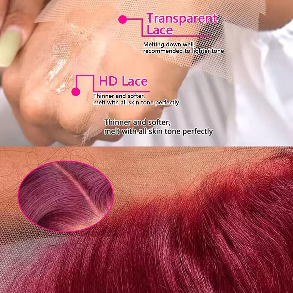200 Yoğunluklu Bordo Derin Dal - Lace Front Wig incelemesi ve fiyatı
